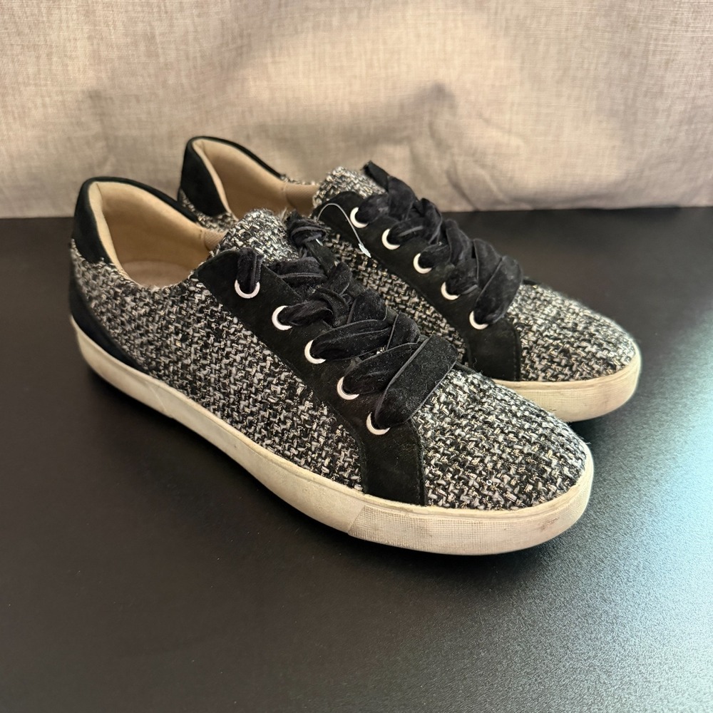 Naturalizer Morrison‎ Sneaker Women's 9M Black Tweed Sparkle Gym Lace-Up Casual
